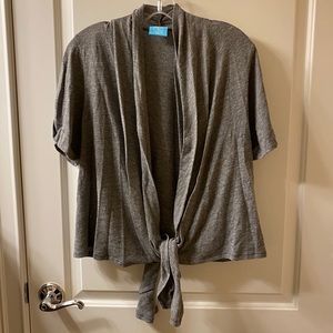 C&C California Short Sleeve Tie Front Shrug